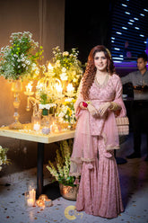 Pink Sharara Suit Set